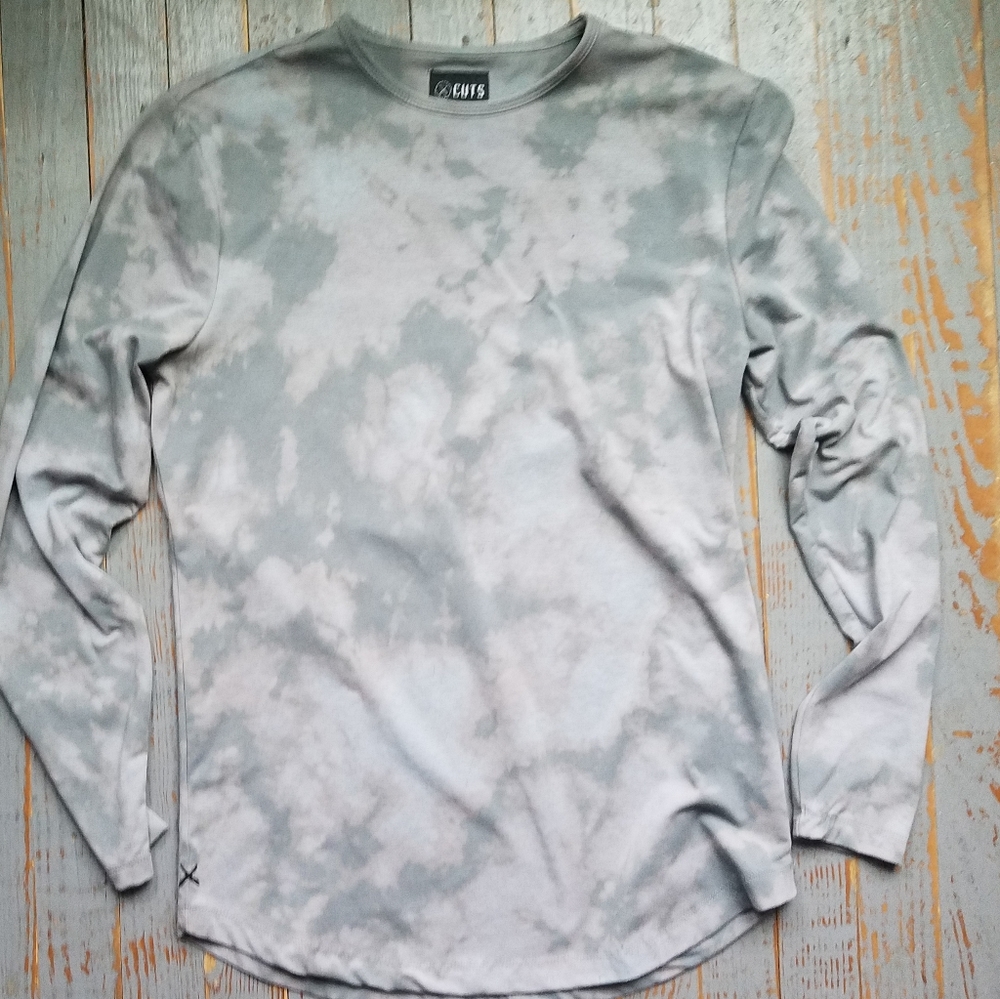 Reverse Tie Dyed Cloudy Sky Upcycled Bleac…